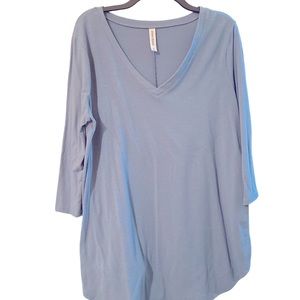 Zenana Premium women’s Sz 1X wedge wood blue color